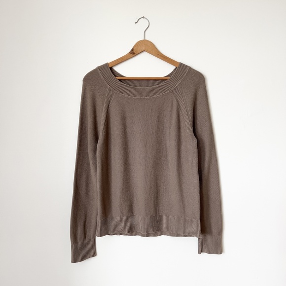Banana Republic Brown Organic Cotton Long Sleeve Sweater Classic Sustainable - Picture 1 of 11